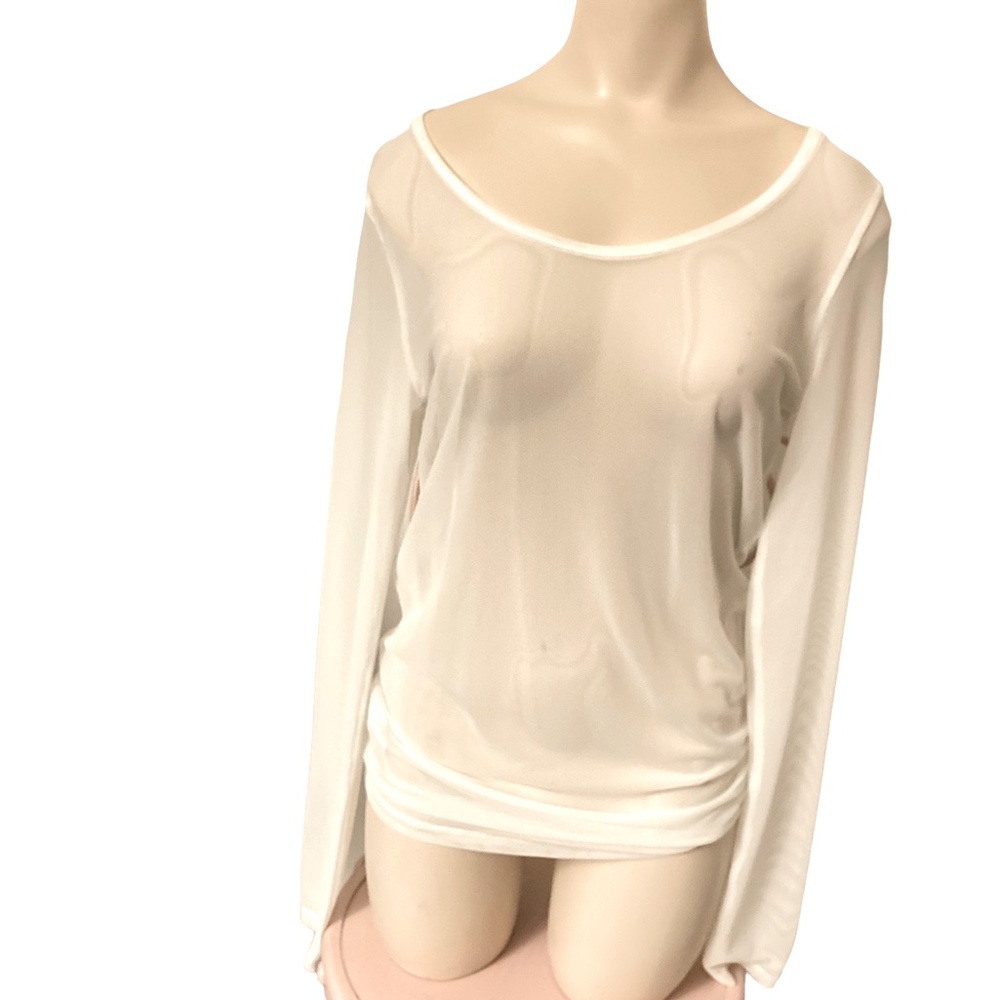 NWOT Sheer Long Sleeve Blouse